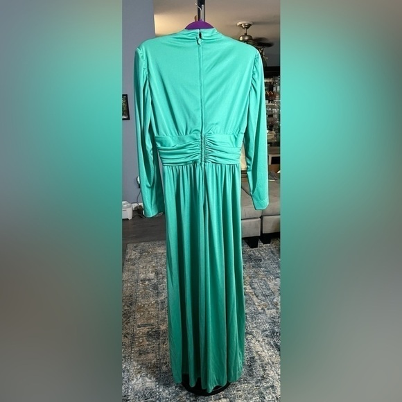 VINTAGE Lilli Diamond California Green Dress Medium - Picture 8 of 10
